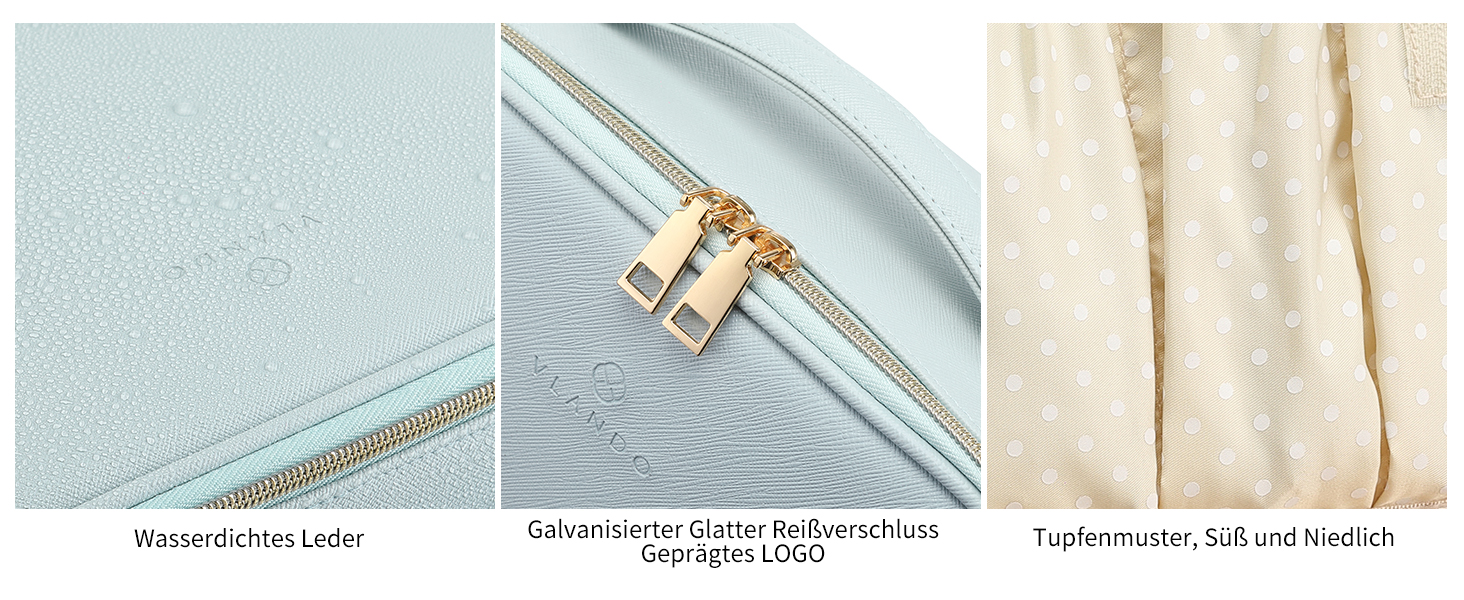 Чемоданчик для косметики Vlando, дорожній, великий, водонепроникний, для жінок, чоловіків, дівчаток, синій, з організатором