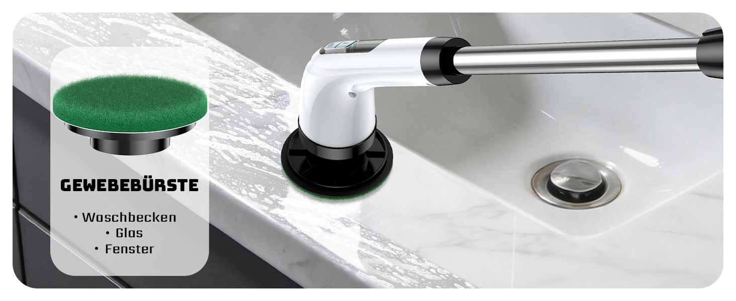 Електрична щітка для чищення Highyes Spin Scrubber, водонепроникна IPX7, біла