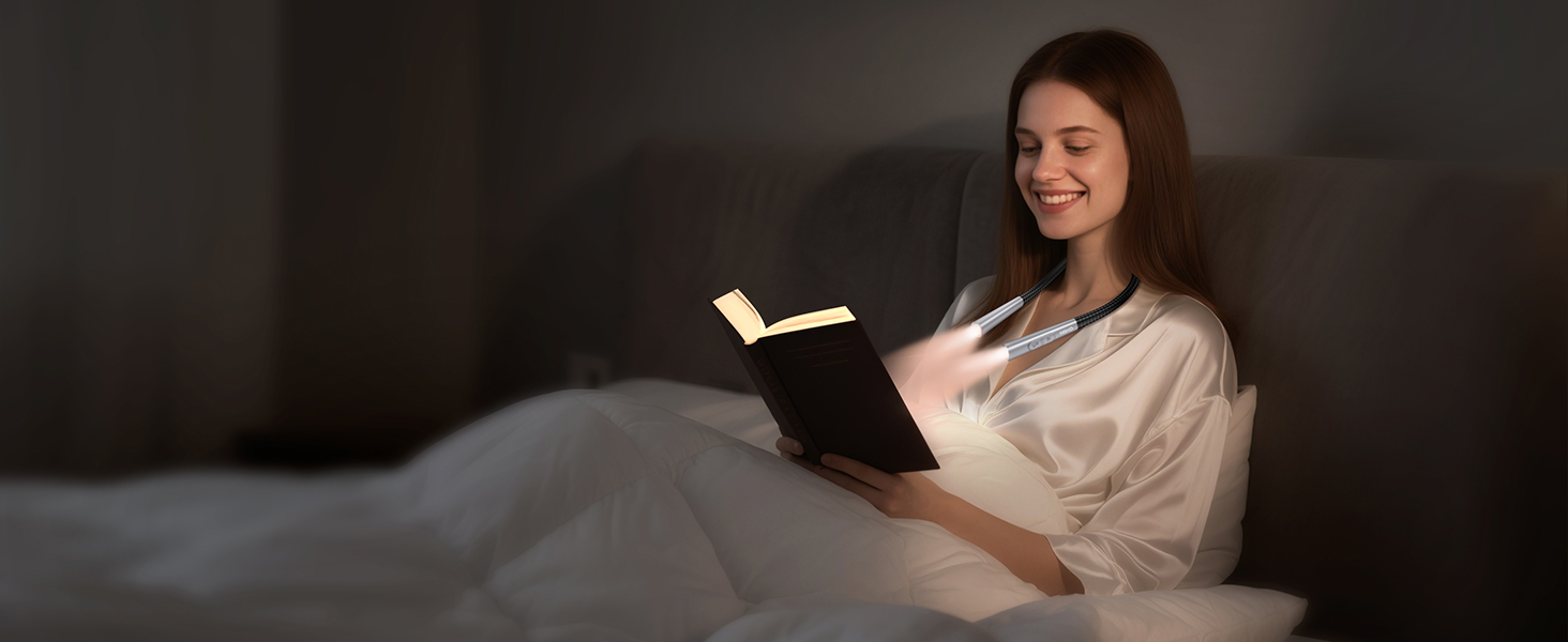 Світлодіодна лампа Gritin для читання на шиї, настільна/нічна, 4 кольори, 5 режимів яскравості, регулювання, захист очей, акумулятор 80 годин, гнучкий кріплення, ергономічне читання для ліжка/в'язання/рукоділля сірого кольору