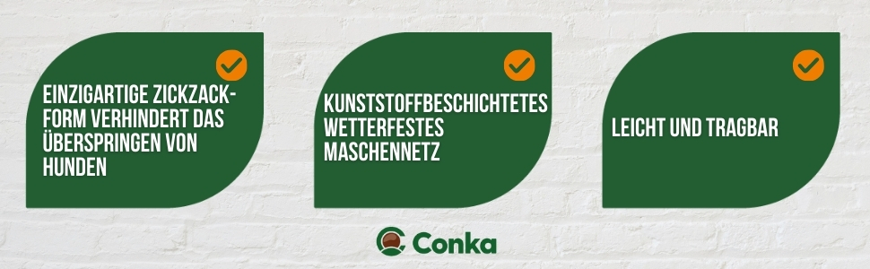 Захисний забір для собак Conka Pets: 1 м, пружний, для будь-яких порід. Легкий, складаний, мобільний - закриває проміжки до 1,5 м