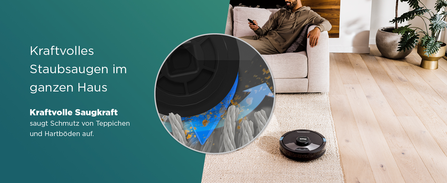 Робот-пилосос Shark Matrix Plus 2-в-1 з функцією миття та самостійною станцією, самоочищення, для шерсті тварин, килимів та твердих підлог, 14,5 см, чорний