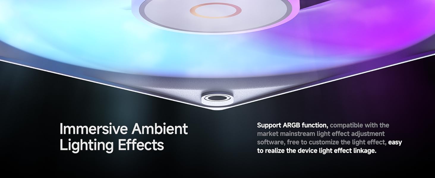 Кулер для CPU Gamma A40 WH ARGB з 4 тепловими трубками, 100мм PWM вентилятор, сумісний з Intel LGA 115X/1200/1700/1851 & AMD AM4/AM5