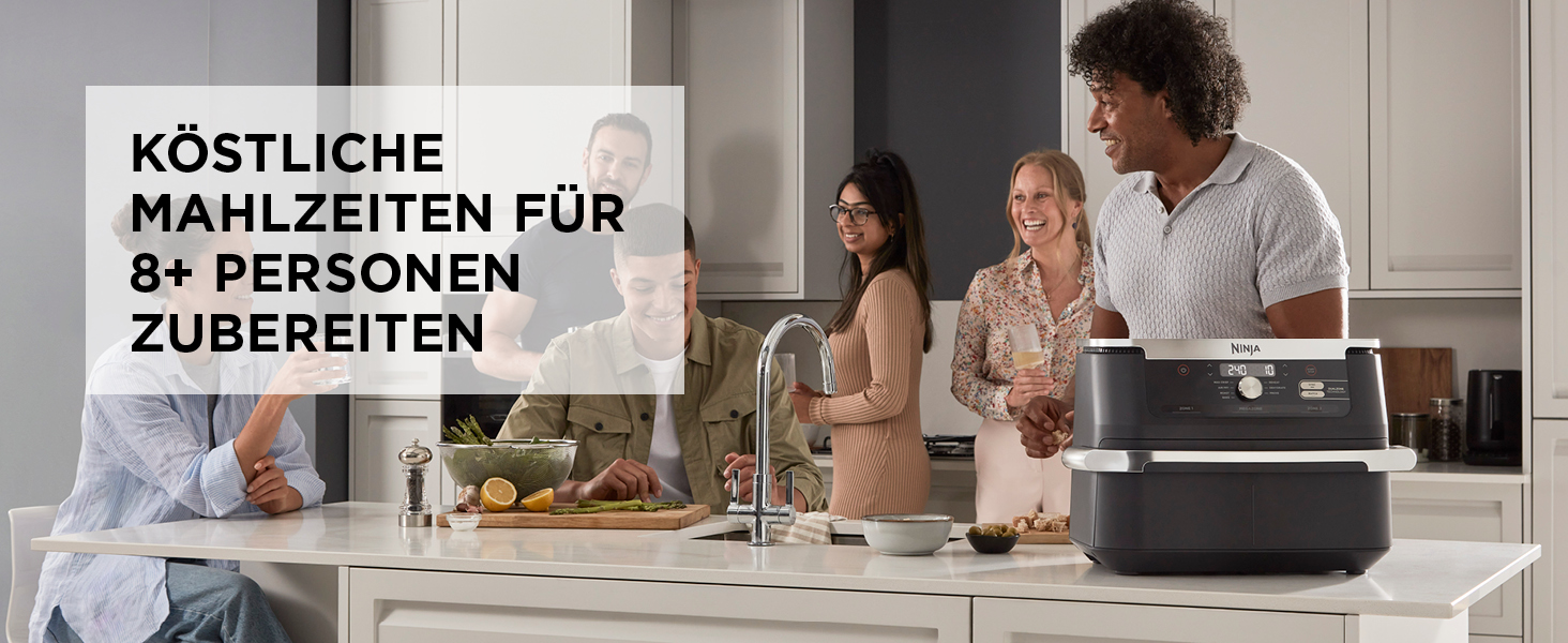 Фритюрниця повітряна Ninja Foodi FlexDrawer AF500EU, 10.4 л, 7-в-1, чорна