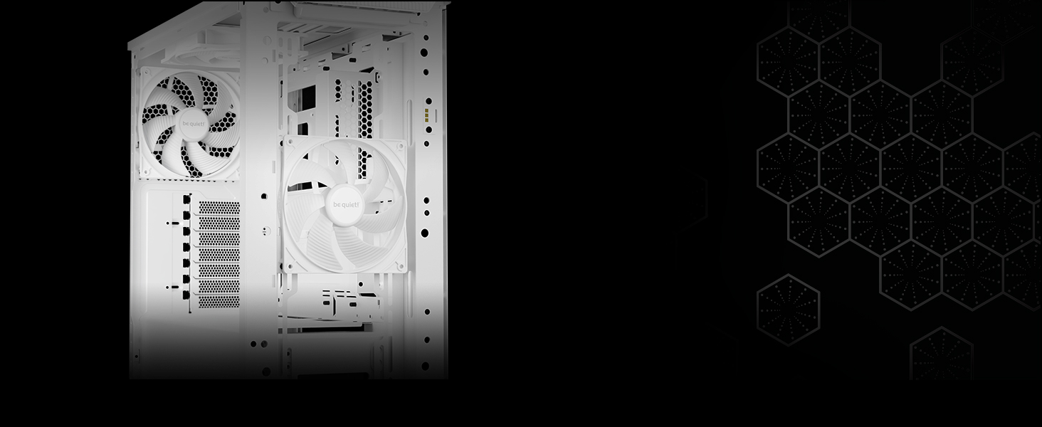 be quiet! Pure Base 501 DX White - корпус ПК з 3 вентиляторами Pure Wings 3 140mm PWM, високий статичний тиск, ARGB-підсвітка