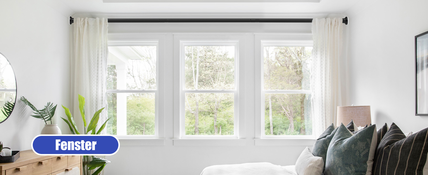 Тeleskopна штанга для душу без свердління, 72-254 см, чорна (Ø25 мм)