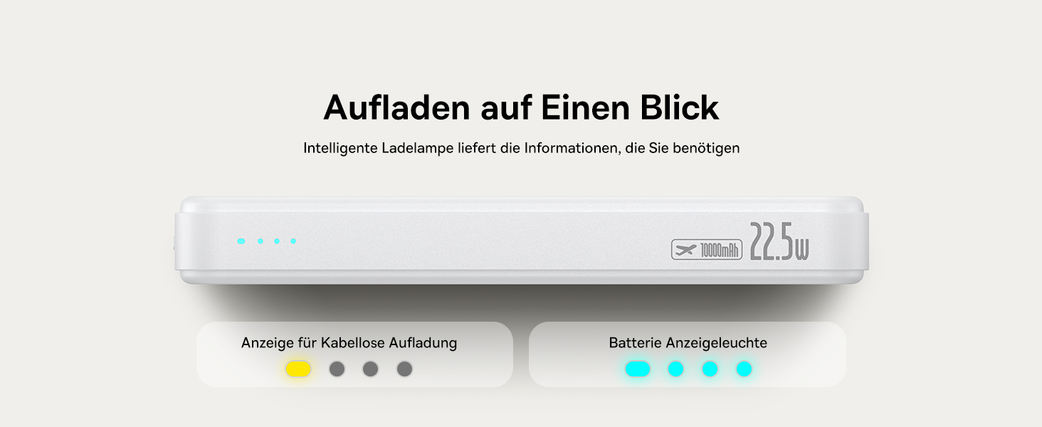 Power Bank Baseus 10000mAh з MagSafe Qi2, 22.5W PD, USB-C, Білий