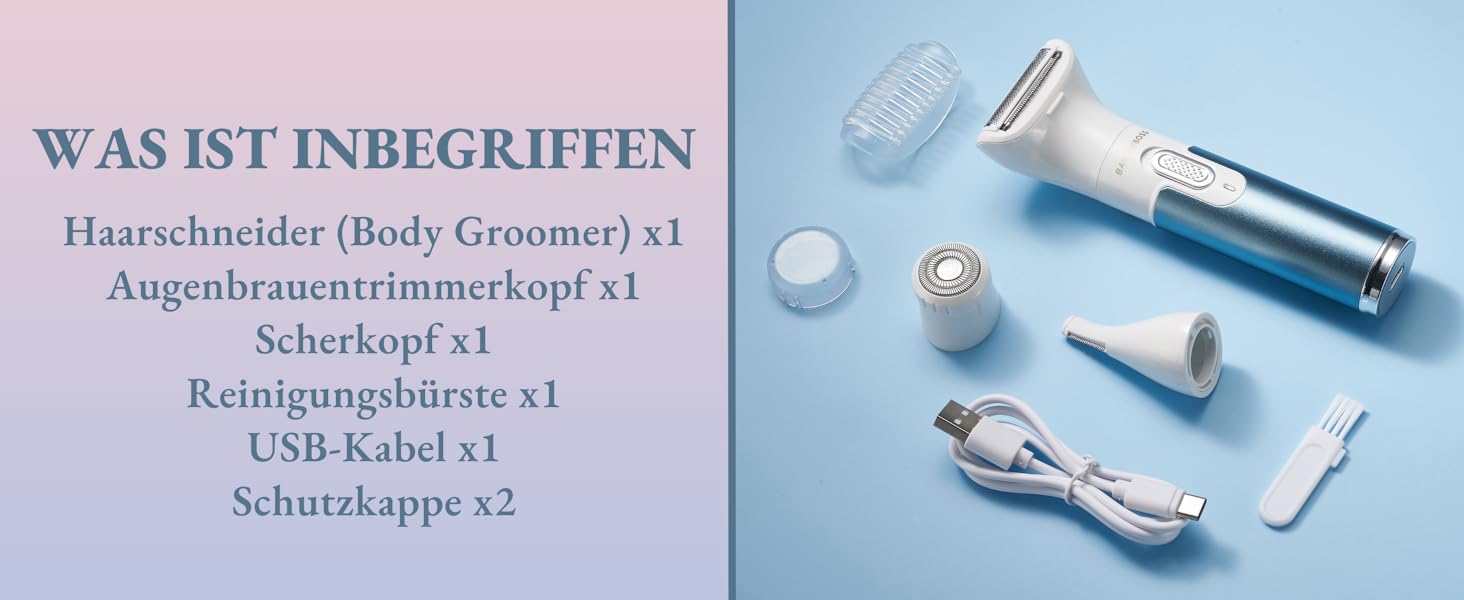 Електричний тример для тіла BarberBoss 3-в-1 QR-8082: для обличчя, ніг, рук та зони бікіні