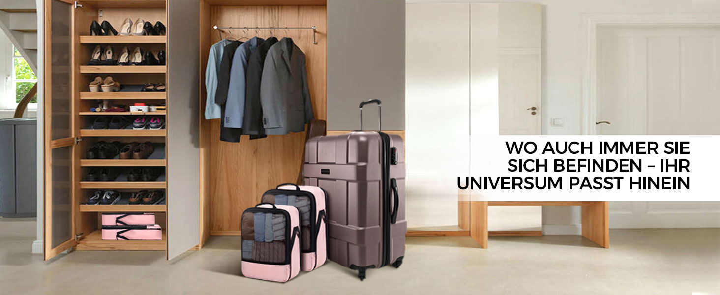 Набір кубиків для пакування багажу BAGLHER - Клінічний органайзер для подорожей, водонепроникні сумки (Сірий)