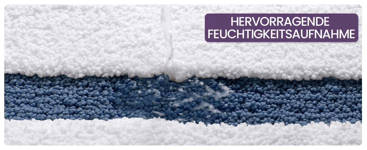 DEXI Non-Slip Bathroom Rug - Soft, Washable Bath Mat - Oval Absorbent Rug for Shower, Bathtub, Toilet Decor (61 x 110 cm, Blue)