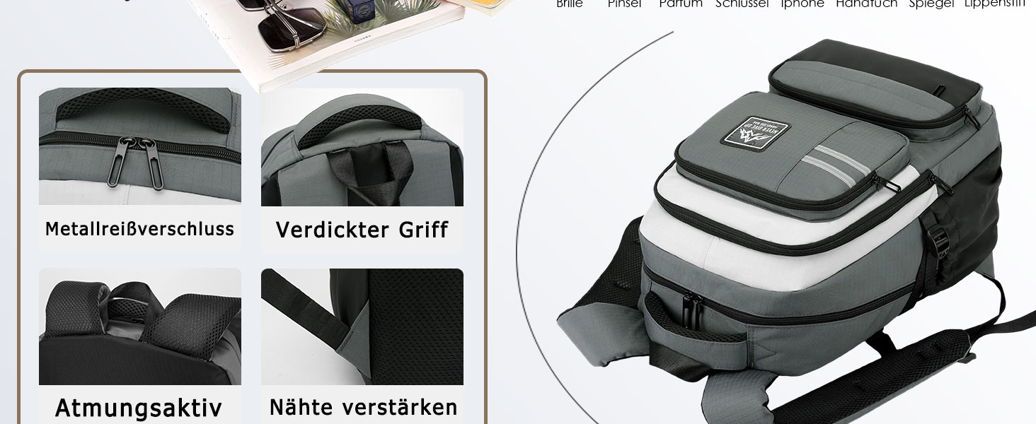 Шкільний рюкзак для підлітків, хлопчиків, водонепроникний, сірий. Ідеально для школи, коледжу, роботи.