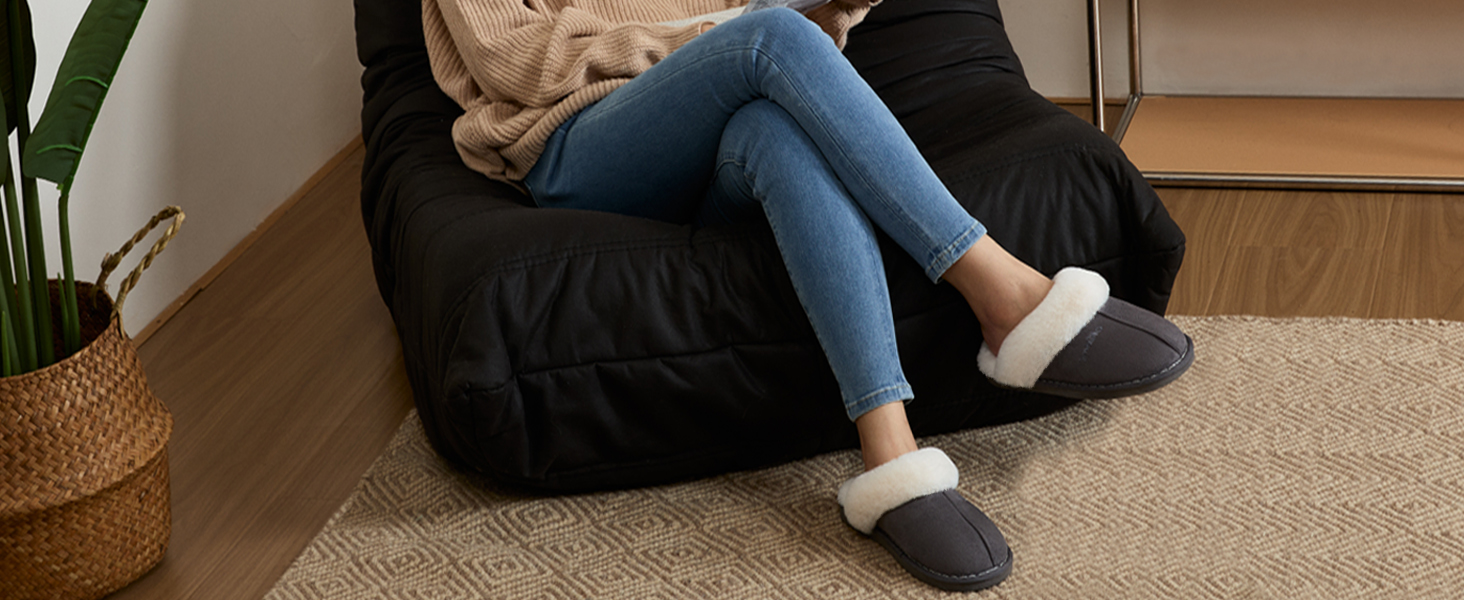 Домашні тапочки жіночі та чоловічі зимові теплі з синтетичного хутра, ламіно, штучного хутра, плюшу, пуху, м'які, нековзні, пантолетти для дому та вулиці, 38.5/40 EU, світло-коричневі