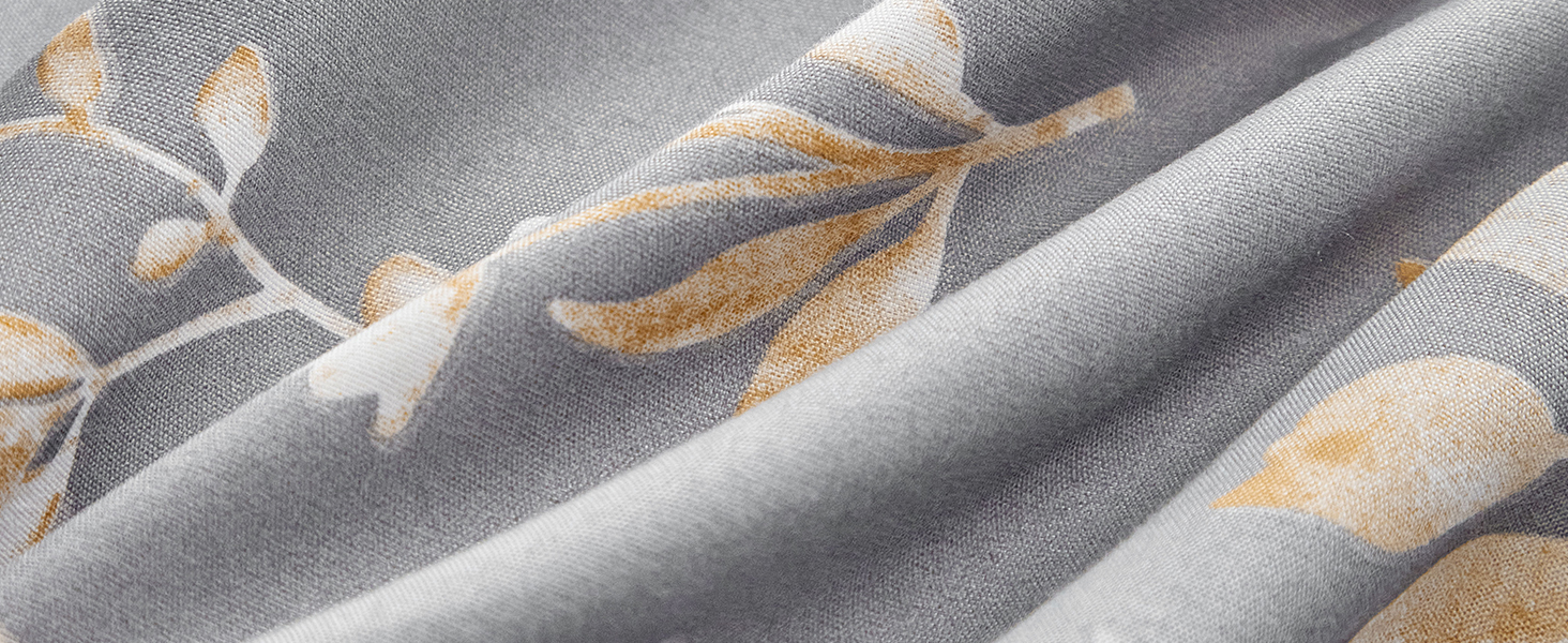 Комплект постільної білизни Tokokimo 220x240 3шт - комплект з 2 наволочками 80x80 см, з блискавкою, квітка, мікрофібра, для двоспального ліжка, сіро-коричневий