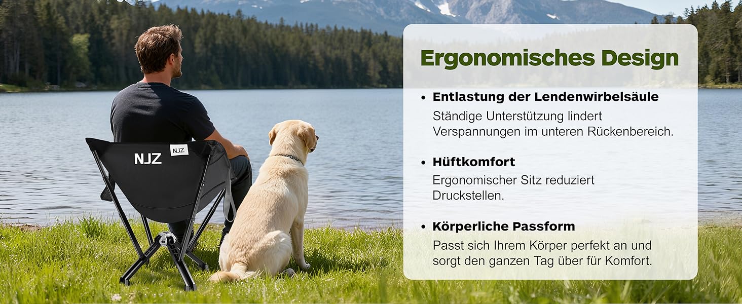 Крісло кемпінгове складне посилене 600lbs (до 272 кг) для пікніка, риболовлі, саду, чорне