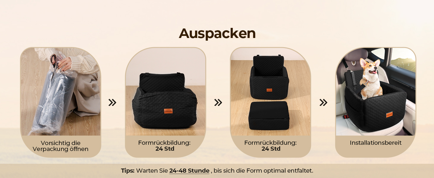 Автокрісло для собак Petcozife - чорний, для собак до 15 кг, знімний, з товстим килимком та 2 страхувальними ременями