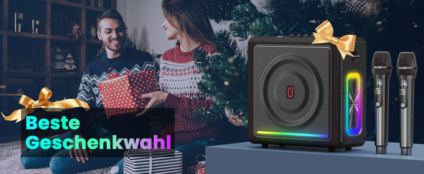 Караоке машина з 2 мікрофонами, портативна Bluetooth колонка з підсвіткою, FM, USB, TF, AUX, TWS, для дорослих та дітей, MS78