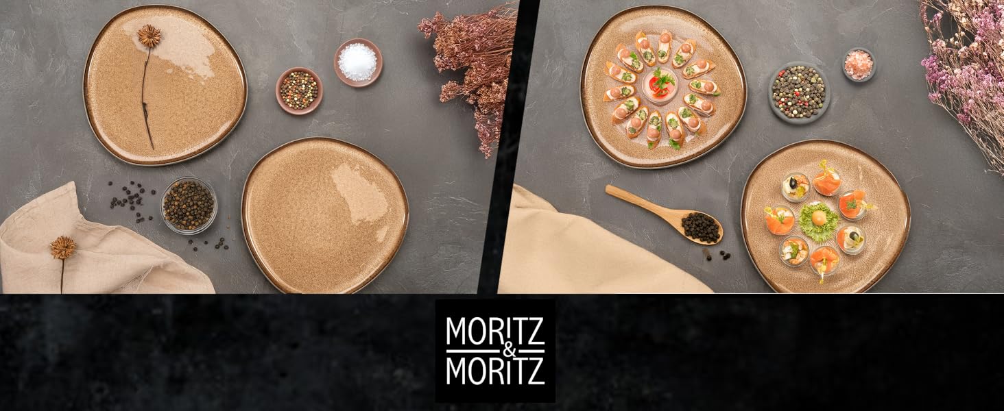 Набір кавових чашок Moritz & Moritz ORGANIC 6 шт. - керамічні чашки з унікальним градієнтом кольору, придатні для миття в посудомийній машині