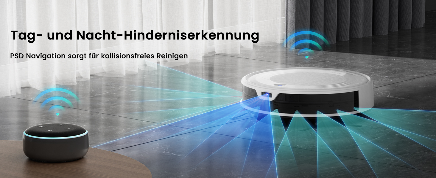 Робот-пилосос LEFANT M2 з функцією миття, 6000Pa, LiDAR-навігація, зони заборони, керування через APP/Alexa, для шерсті тварин, килимів та твердих підлог (M310 Ultra-W)