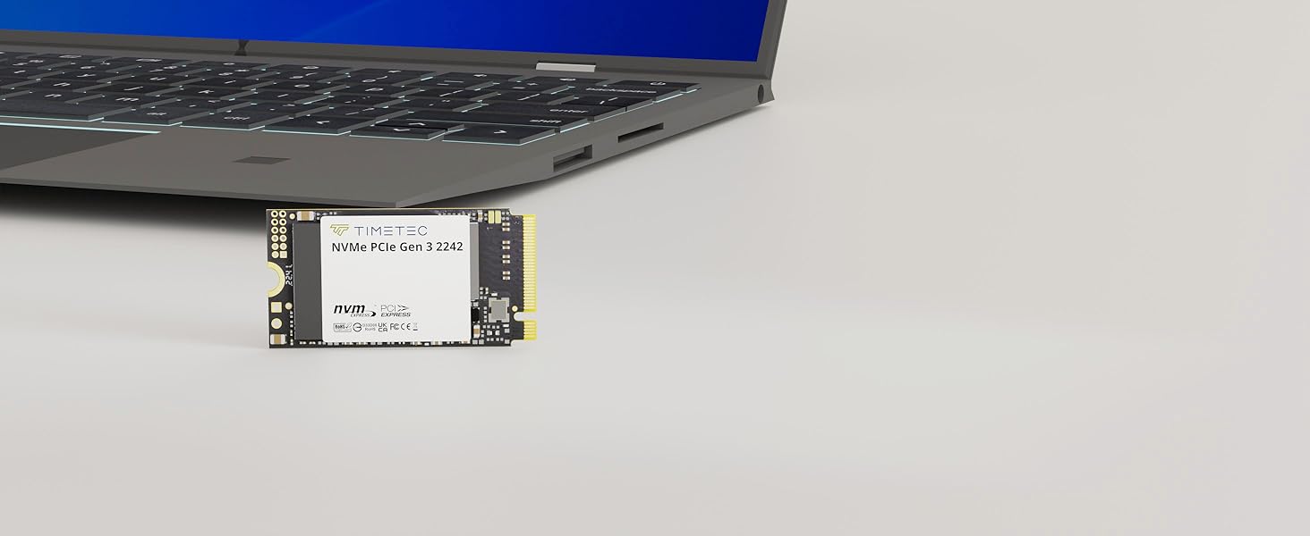 Timetec SSD PCIe 4.0 512GB Gen3x4: Швидкий накопичувач для PS5, PC, Laptop (M.2 2280, NVMe, Phison E27T, 2000TBW)