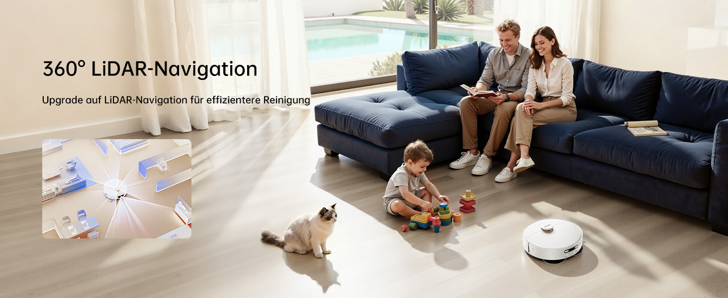 Робот-пилосос JONR T5 Pro Gen 2 з функцією миття, 15000Pa, сушка гарячим повітрям, антизаплутування, LiDAR-навігація, док-станція