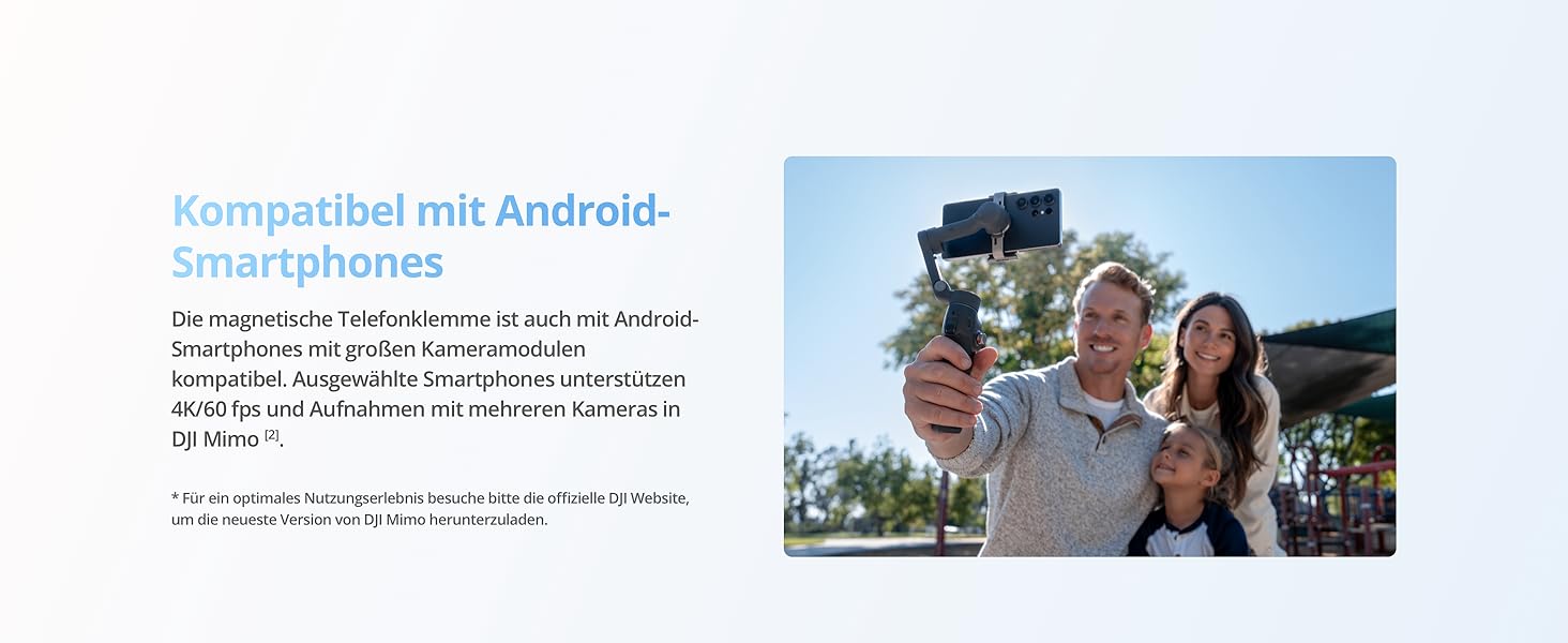 DJI Osmo Mobile 8 Kreativ Combo (Мікрофон DJI Mic Mini), Стабілізатор для смартфона, AI-трекінг, 360° обертання