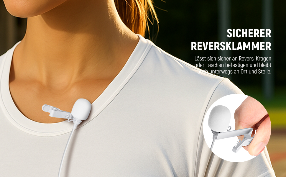 NEEWER Мініатюрний USB-C Лавалерний Мікрофон 2 шт. для iPhone 16 15 Pro Max, Android, Телефонів, Планшетів, ПК. Однонаправлений конденсаторний мікрофон з кабелем 2м (CM5(2 шт. білий) з 3,5 мм TRS роз'ємом)