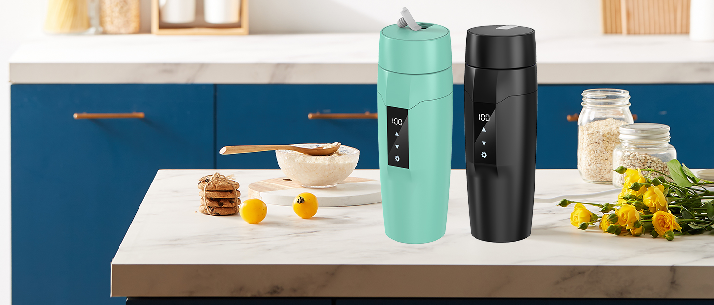 Електричний чайник Glas Elektrisch 0.6L, 500W з регулюванням температури 40-75°C, таймером, сенсорним керуванням, BPA-free, компактний, для дому/кемпінгу, білий (сірий)