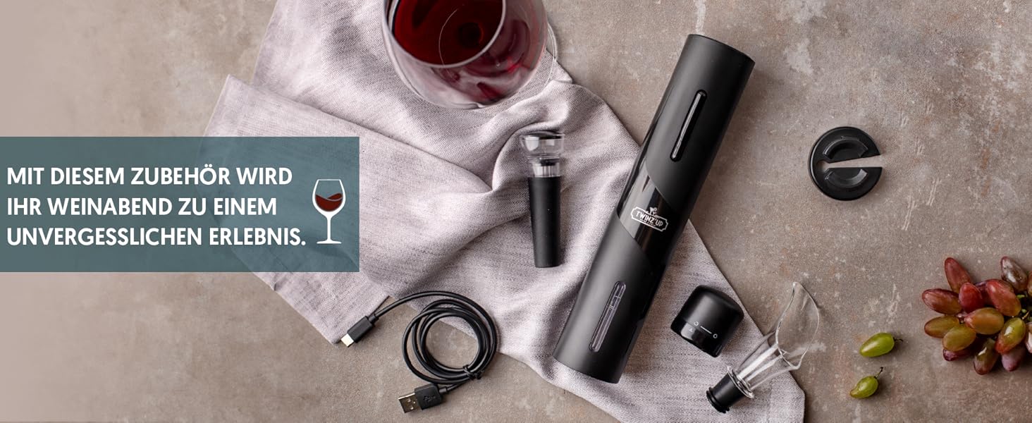 Електричний відкривачка для вина 6-в-1 з USB-кабелем: відкривачка, різак, виливач, вакуумний насос, закривач. Ідеально для любителів вина