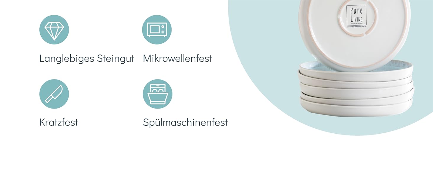 Сервірувальна тарілка Steingut Ibiza - велика, овальна, бежево-блакитна. Ідеальна для створення атмосфери Середземномор'я