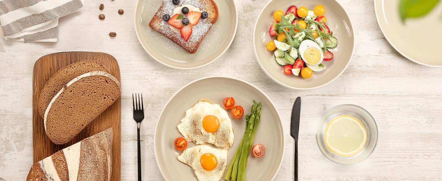 Набір кавових чашок Moritz & Moritz CAVO, 6 шт., пісочний колір, 500 мл, з ручкою, з якісного кераміки. Стильний дизайн для кави, чаю, капучино.