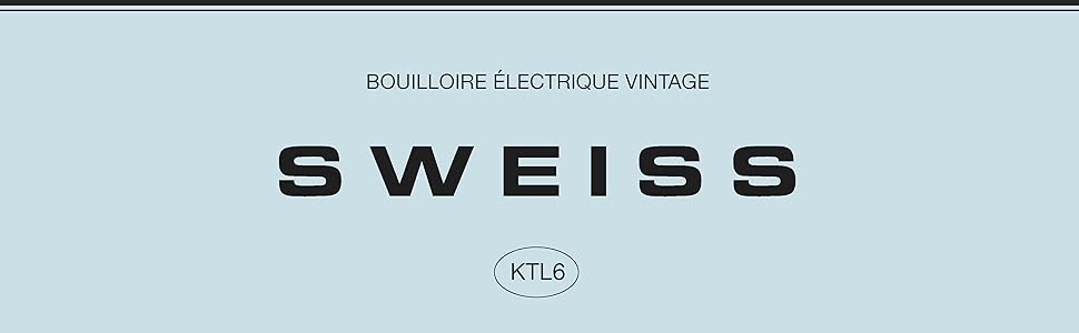 Електричний чайник SWEISS KTL6, Vintage, 1.5 л, нержавіюча сталь, блакитний, 2200 Вт