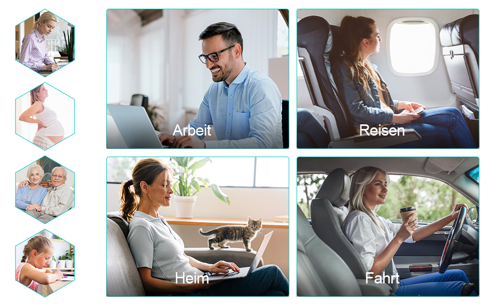 Подушка для сидіння Ainiv, ергономічна подушка з Memory Foam для офісного крісла, інвалідного візка, автомобіля (Блакитна)