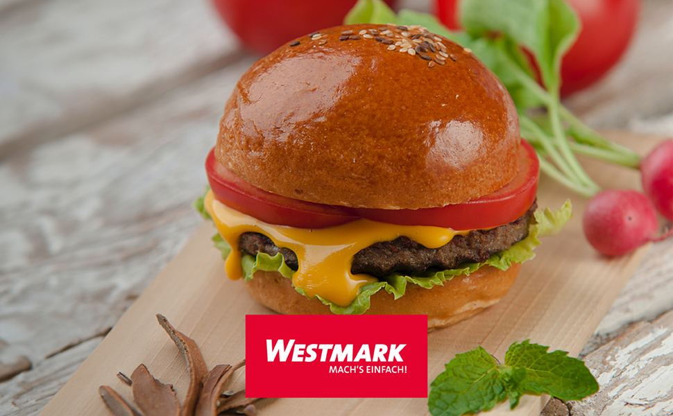 Westmark Hamburgermaker VARIO PLUS – прес для бургерів з регулюванням розміру, ABS, Ø 11 см