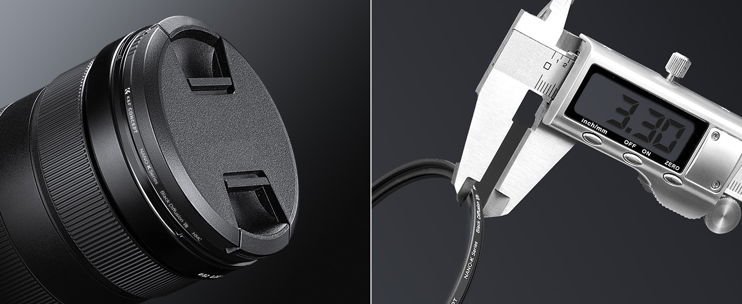 Фільтр K&F Concept 77mm Black Promist 1/8 з оптичного скла з Multi-Nano покриттям для відеозйомки/портретної фотографії (Nano-Klear)