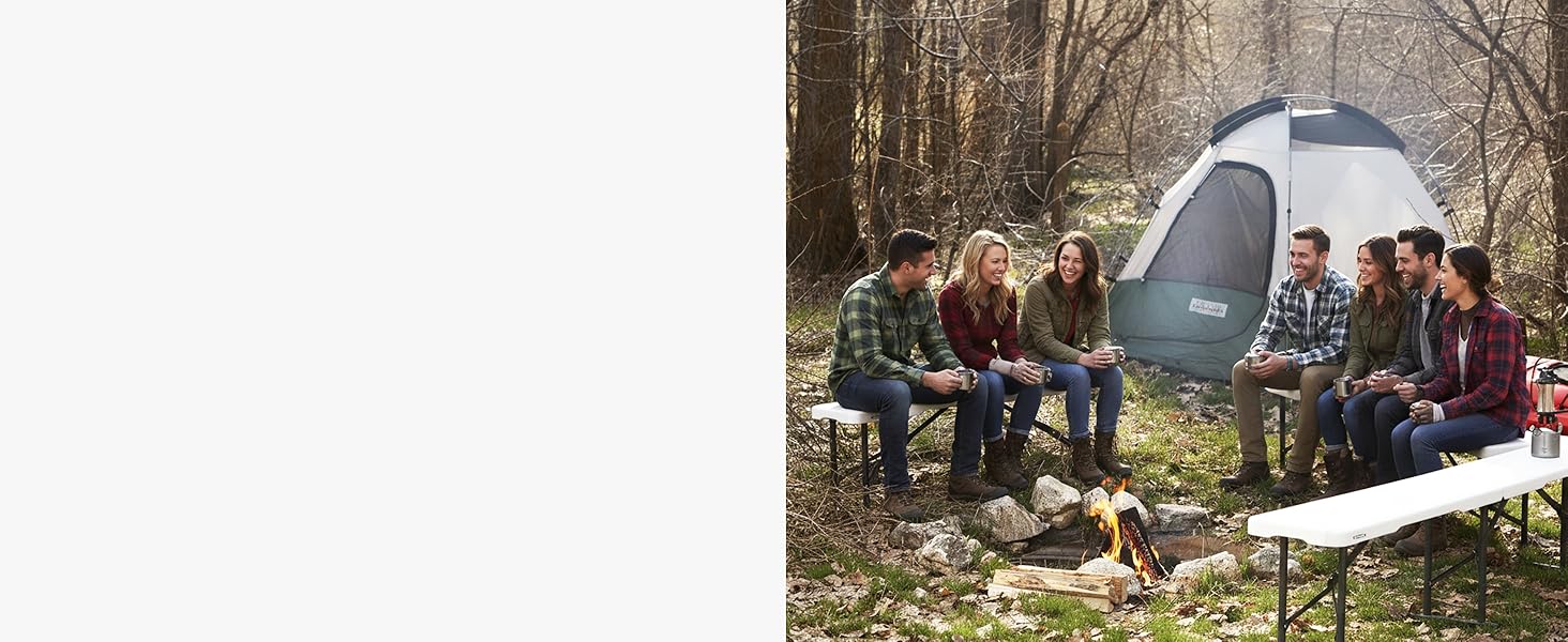 Зручний розкладний садовий стіл Floordirekt Buffettisch для відпочинку на терасі, балконі або кемпінгу - 183x76 см, матеріал: пластик, на 6 осіб