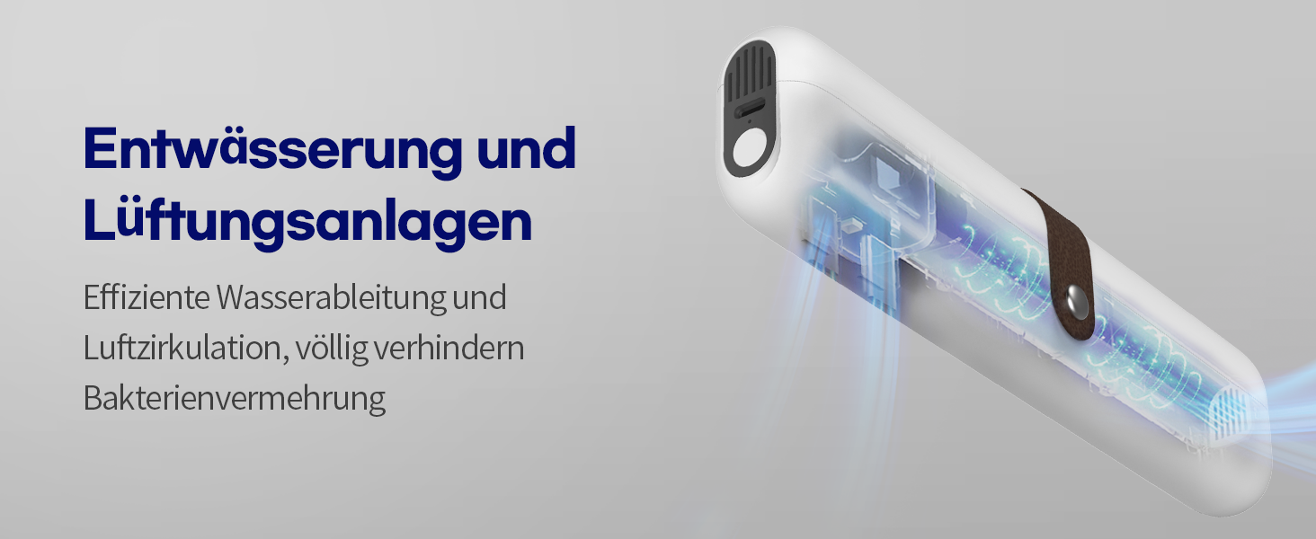 Портативний дезінфектор UV для зубних щіток HubiCare: стерилізатор, кейс для подорожей, зарядний пристрій, для електричних та звичайних зубних щіток (1 шт.)