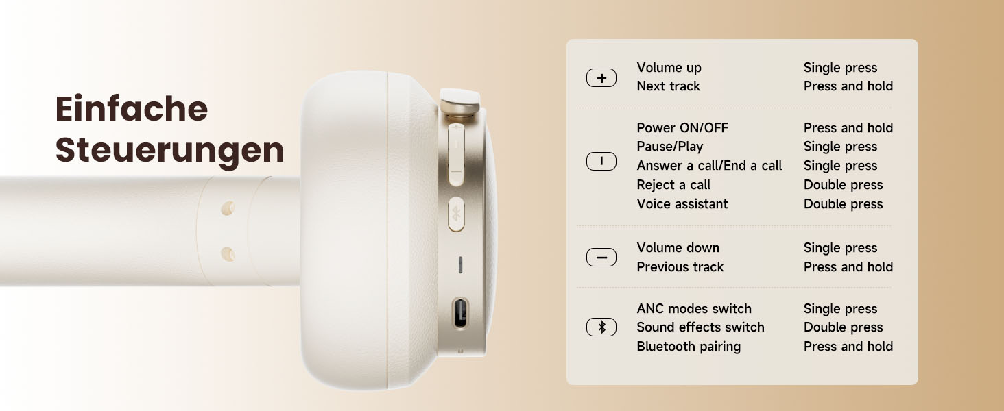 Навушники бездротові Edifier ES850NB з шумозаглушенням, Hi-Res Audio, Bluetooth 5.4, коричневі