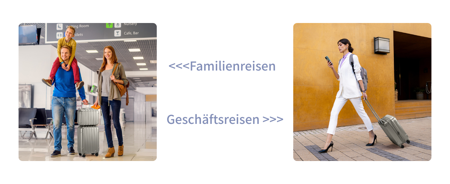 Набір валіз LEADZM 3 шт. з колесами, великий, жорсткий ABS+PC, телескопічна ручка, ручна поклажа (М'ятний)