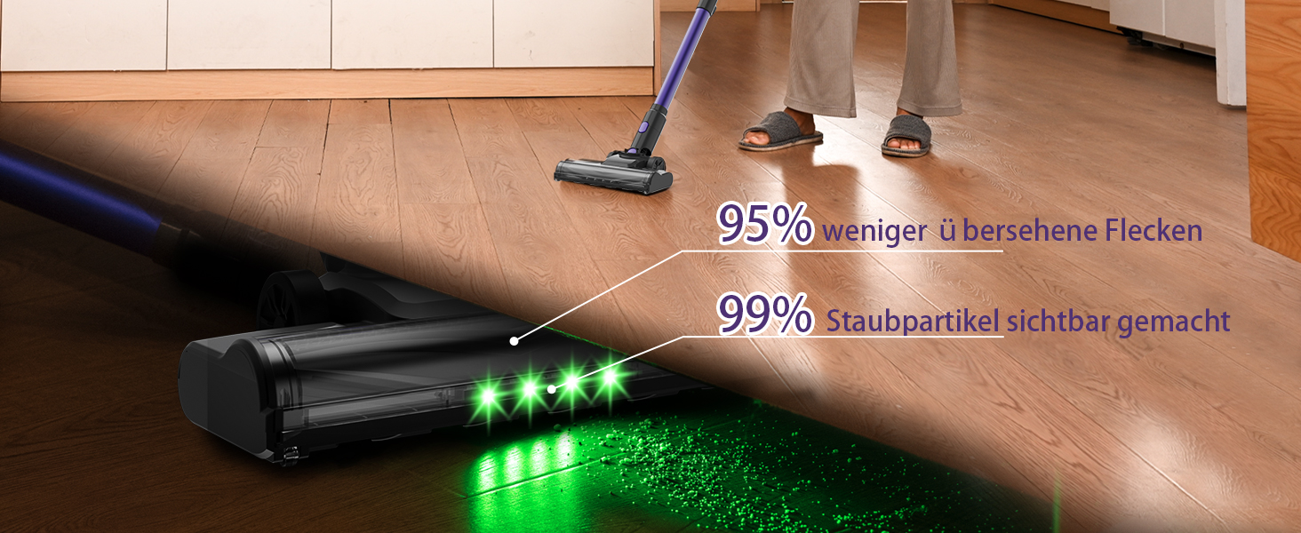 Акумуляторний пилосос Suirviz бездротовий, 40000Pa/500W, 45 хв роботи, самостійна парковка, легкий, для твердих поверхонь, килимів, шерсті тварин, фіолетовий