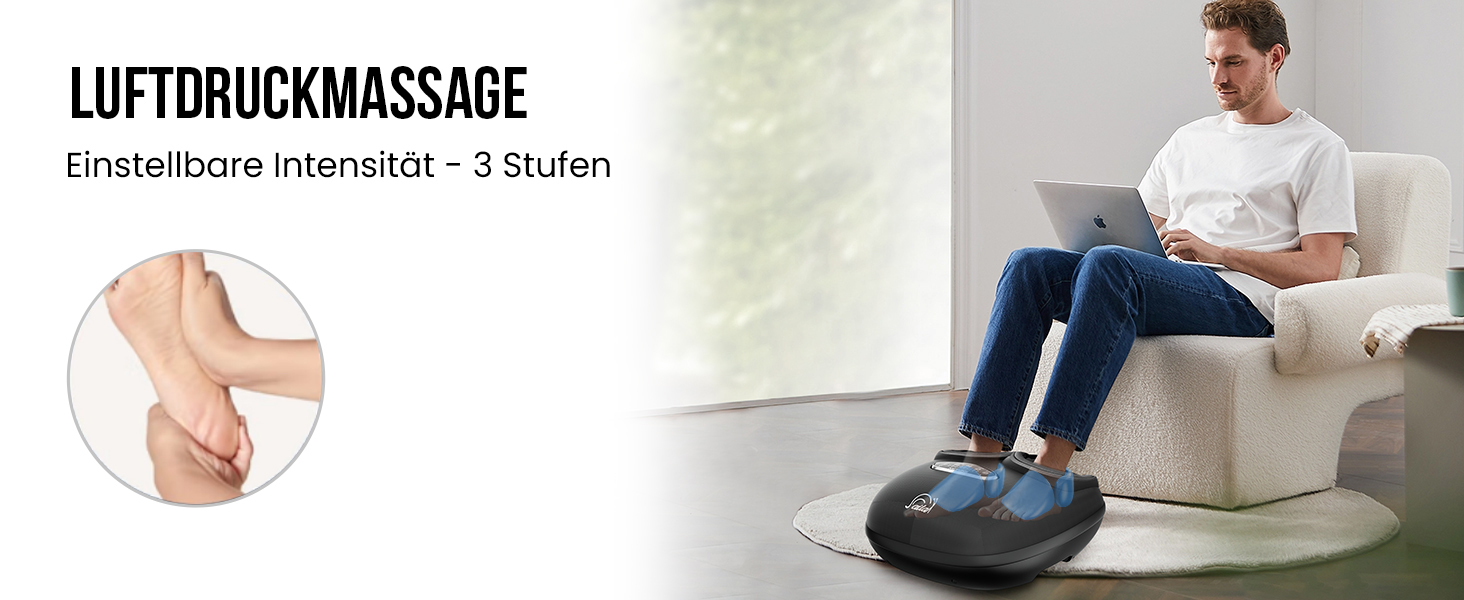 Масажер для ніг Snailax Shiatsu з підігрівом для фасціїту, невропатії, глибокий масаж, компресія, вібрація, для дому та офісу, подарунок