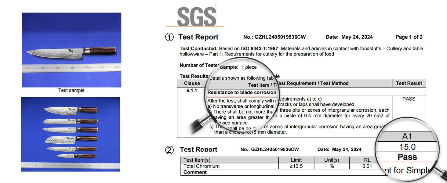 Набір кухонних ножів Messerset 7 предметів у японському стилі з магнітним блоком з акації, сталь карбонова, ергономічна ручка