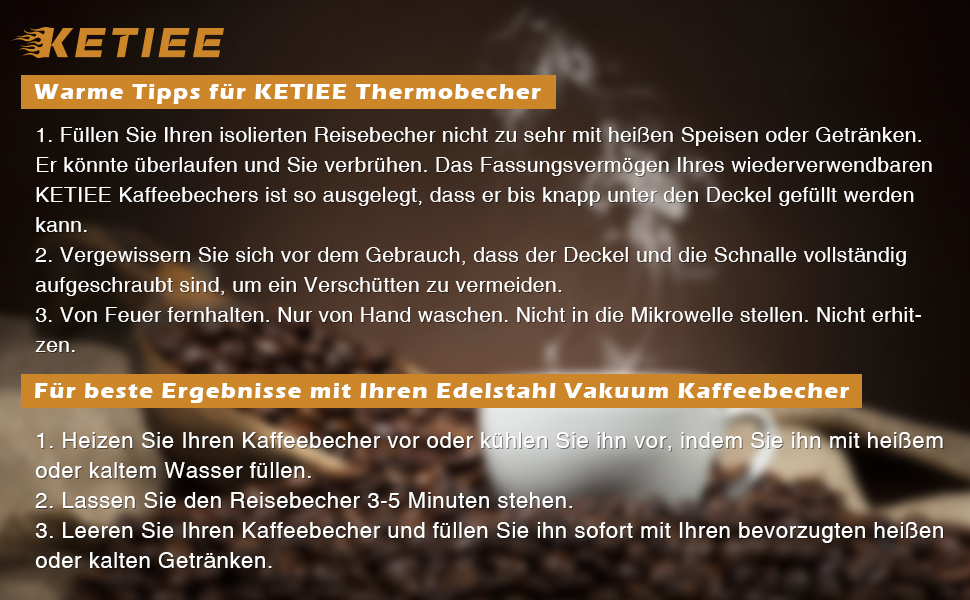 Термокружка KETIEE 510мл, з подвійними стінками, для кави та чаю, оливковий колір
