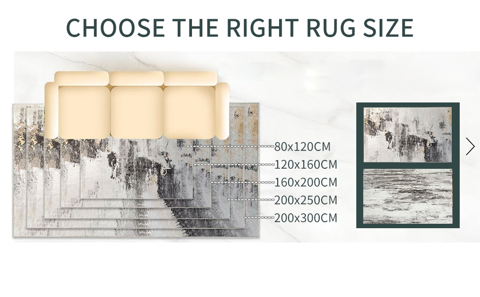 Килим Safunion для вітальні: великий сучасний абстрактний килим з коротким ворсом, м'який килим для спальні (80 x 120 см, 120 x 160 см), абстрактний коричнево-багатокольоровий