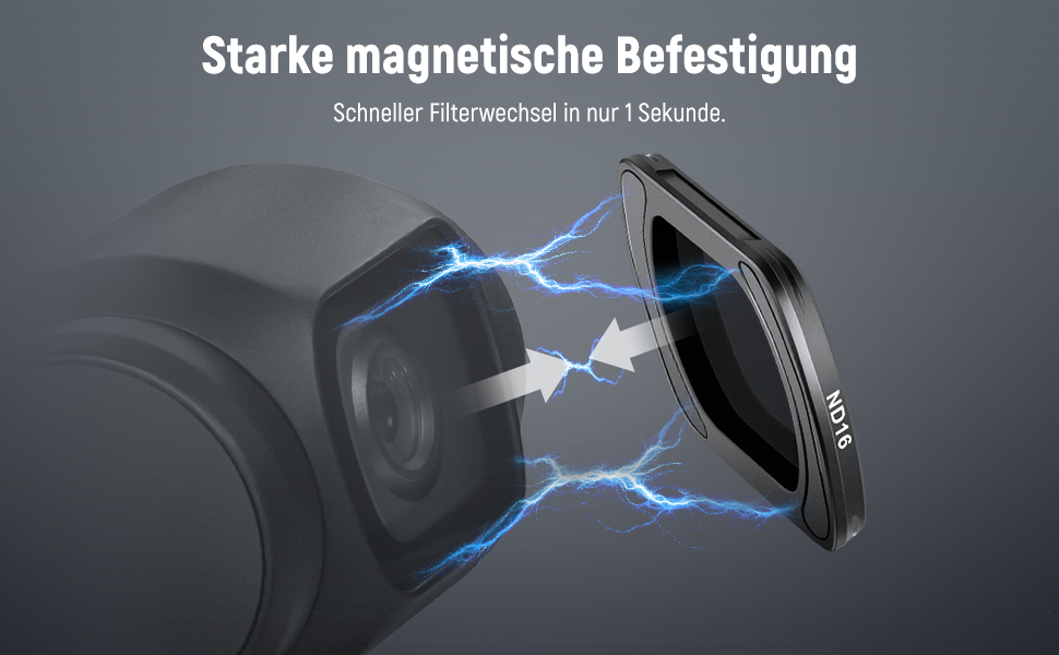 Набір фільтрів NEEWER CPL ND для DJI Osmo Pocket 3: CPL, ND16, ND64, ND256, з магнітним кріпленням та 2 серветками для чищення