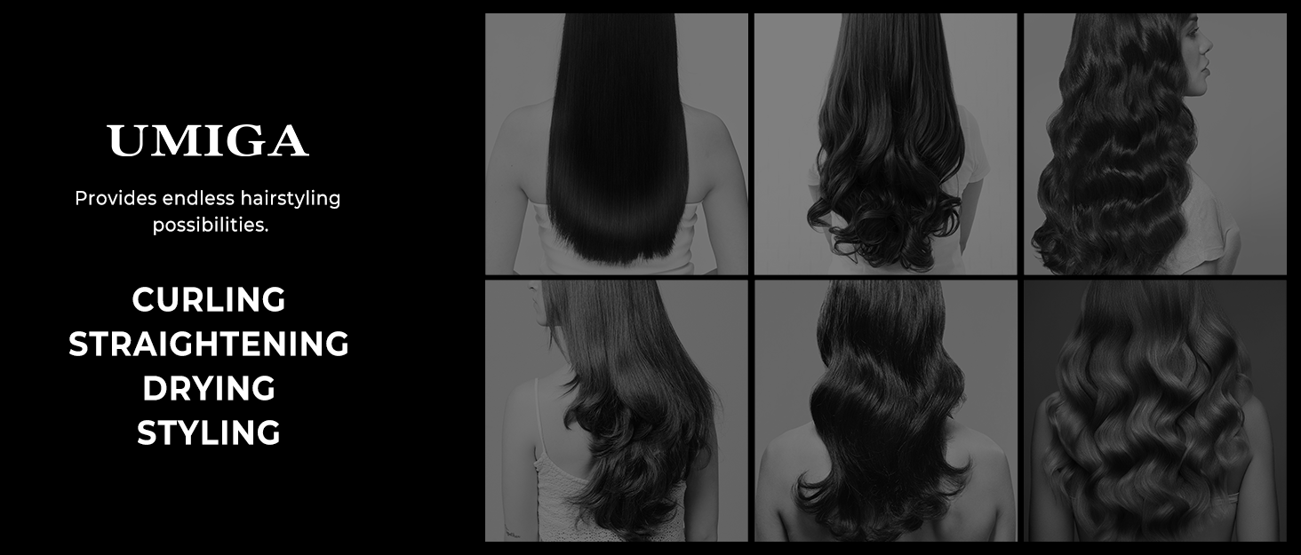 Айрстайлер 5 в 1: Фен, круглі щітки, плойка для локонів, термощітка, випрямляч волосся. 60 000 обертів/хв. Чорний