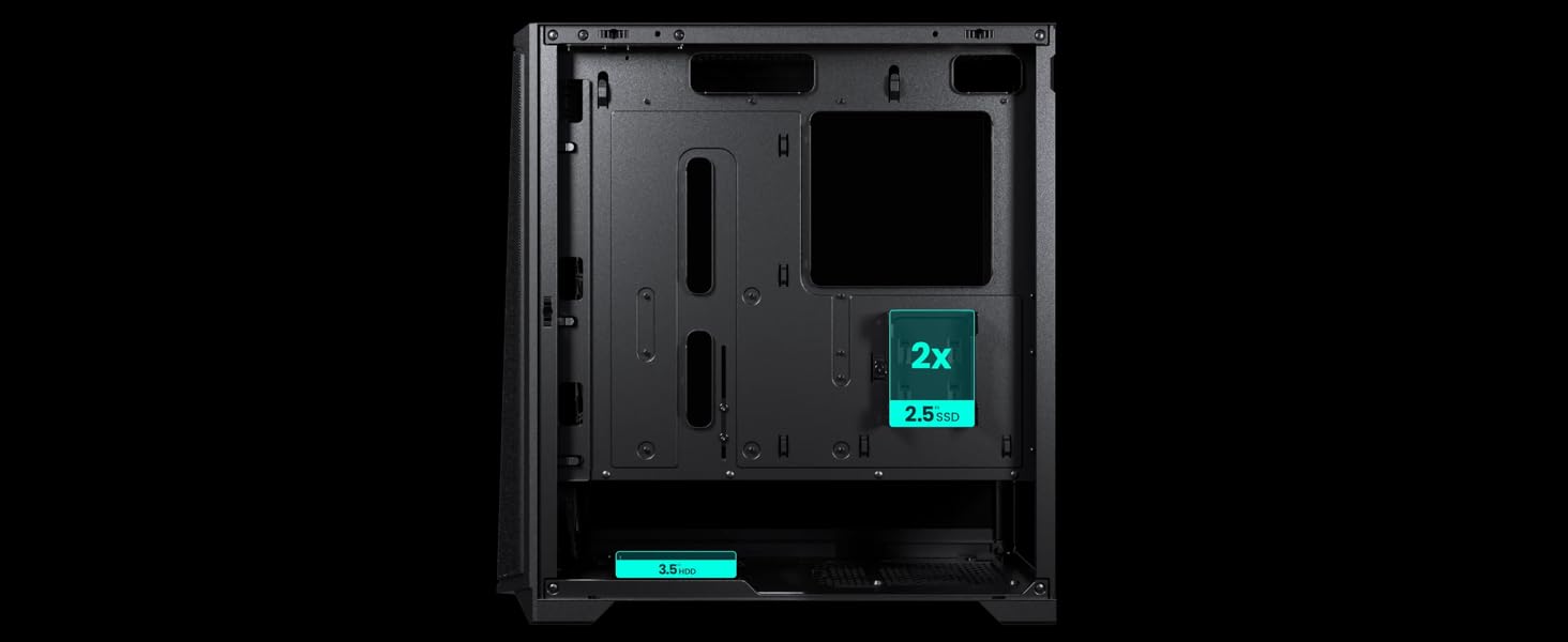 Корпус Phanteks Eclipse G370A чорного кольору | Midi-Tower з темперованим склом та сітчастою передньою панеллю, підтримка радіатора 360мм, сумісний з SSI-EEB, з 3x 120мм ARGB вентиляторами