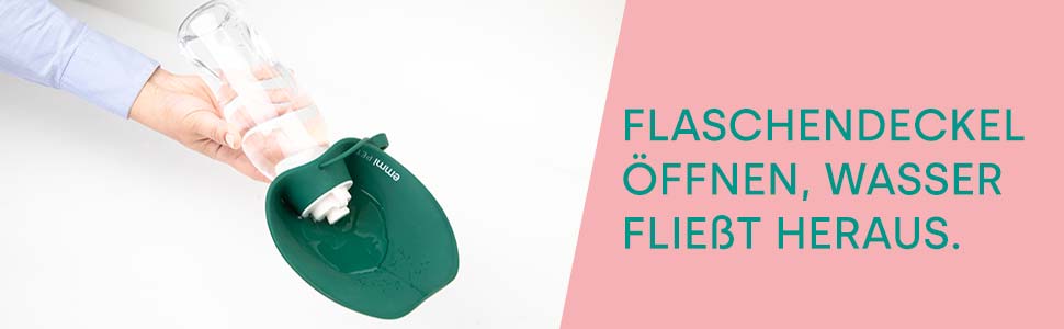 Турбувачка для собак Emmi-pet 600 мл з контейнером для корму 150 мл – портативна пляшка для води та їжі для собак, ідеальна для подорожей, прогулянок та активного відпочинку. Гігієнічна, легка в очищенні. Аксесуар для собак. Зелений колір, 580 мл