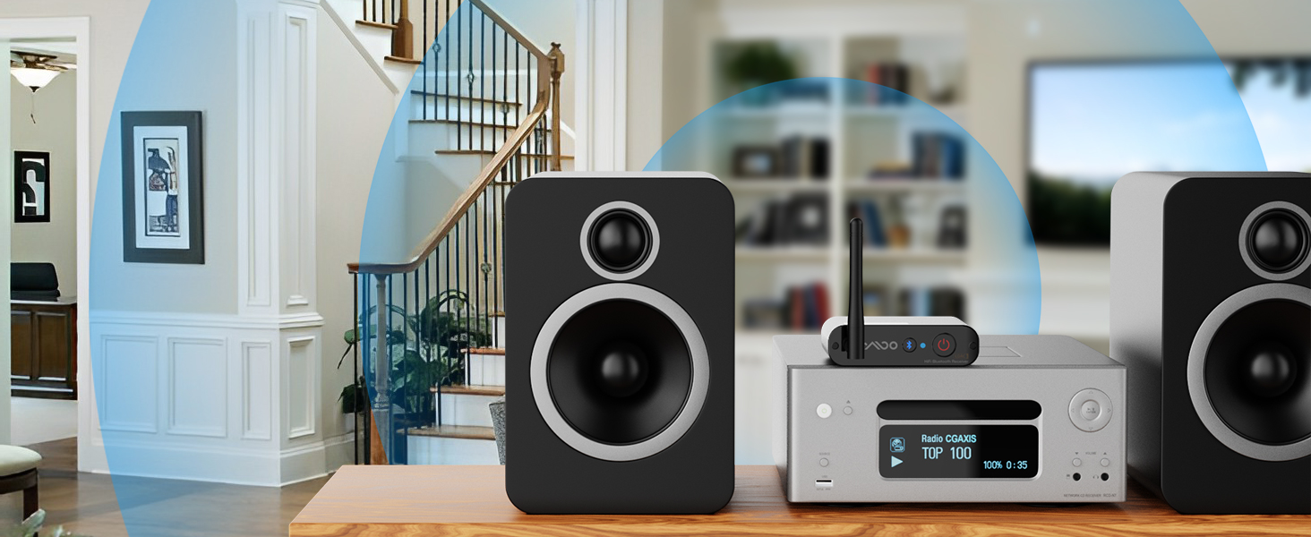 Bluetooth аудіоприймач YMOO з LDAC, ESS DAC-чіпом: оптичний та RCA вихід для стереосистеми