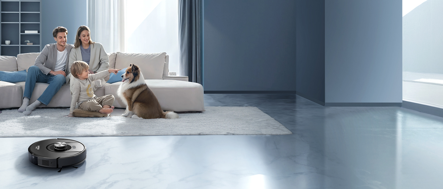 Робот-пилосос з функцією миття, 4500Pa, 3-в-1, сумісний з Alexa, 180 хв роботи, для шерсті тварин, килимів, твердих підлог