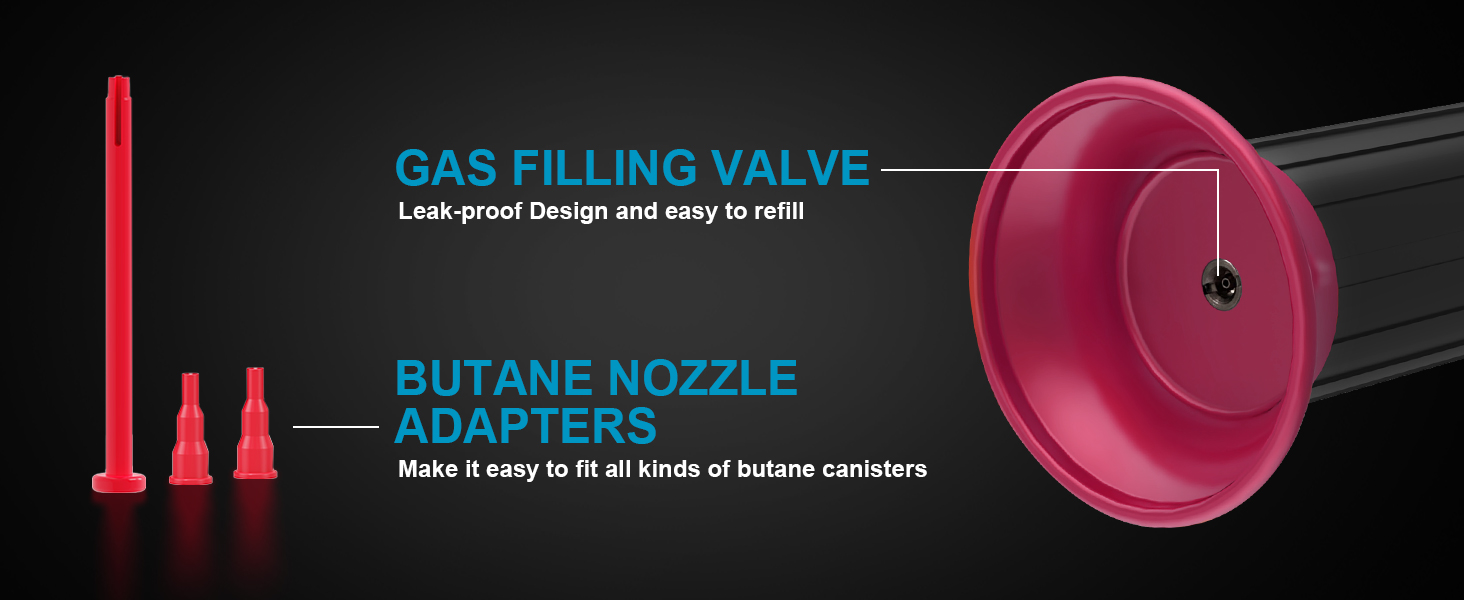 Нагрівач для крем-брюле, перезавантажуваний, рожево-чорний. Міні-нагрівач з безпечним закриттям та регульованим полум'ям для десертів, крем-брюле, барбекю. (Бутан не входить до комплекту)