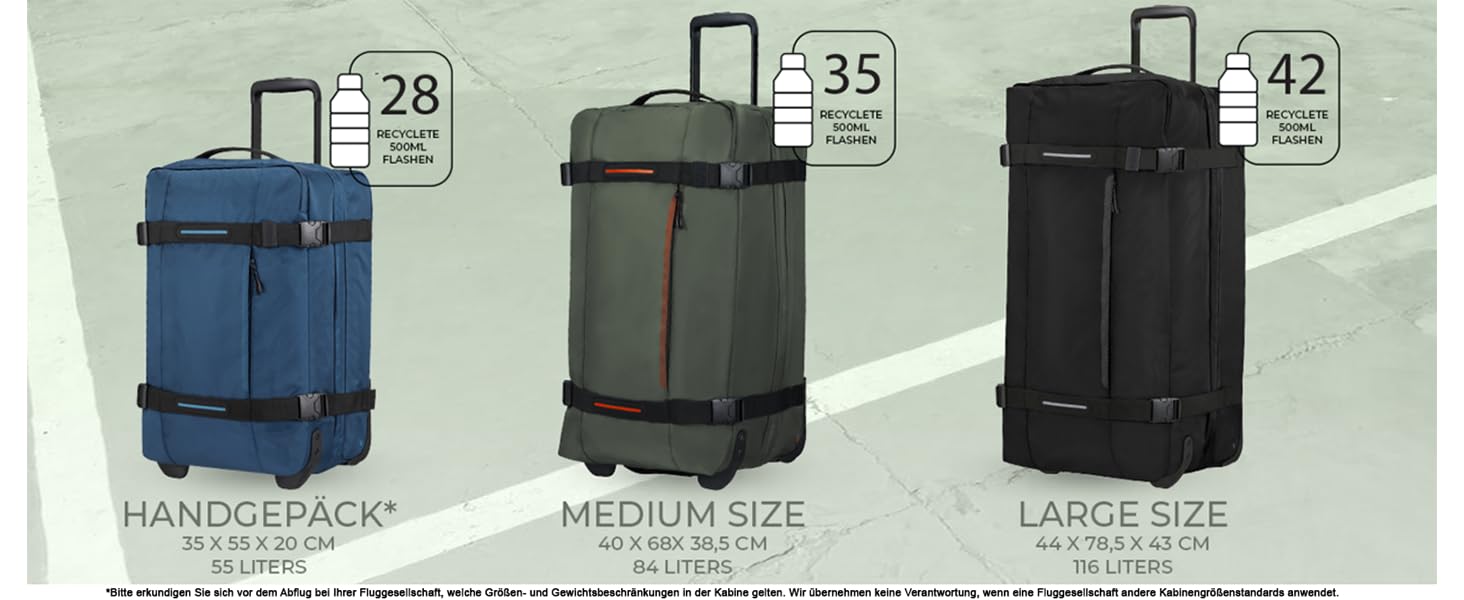 Дорожня сумка на 2 колесах American Tourister Urban Track 68 см, 84 л, сіра (Dark Khaki)